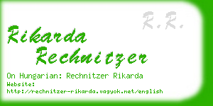 rikarda rechnitzer business card